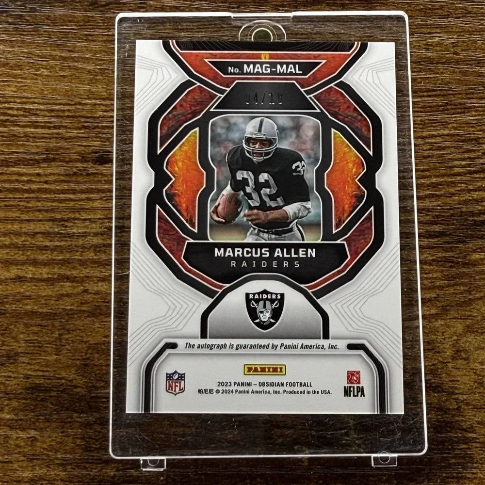 2023 Obsidian Marcus Allen Magmatic Signatures Auto /10 Raiders HOF